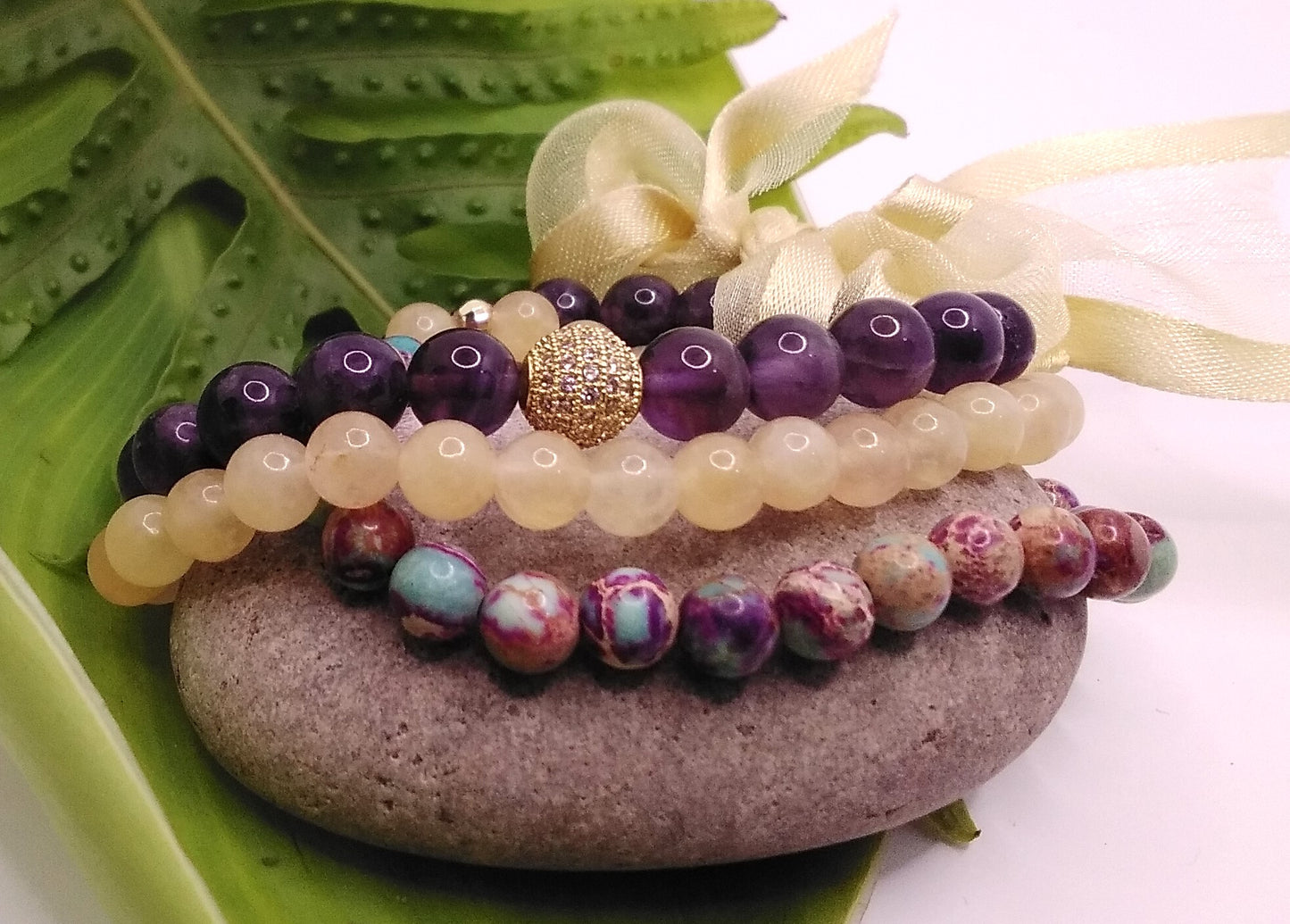 Gemstone Bracelet Stacks