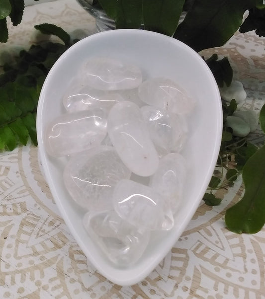 Clear Cracked Quartz Tumble Stone